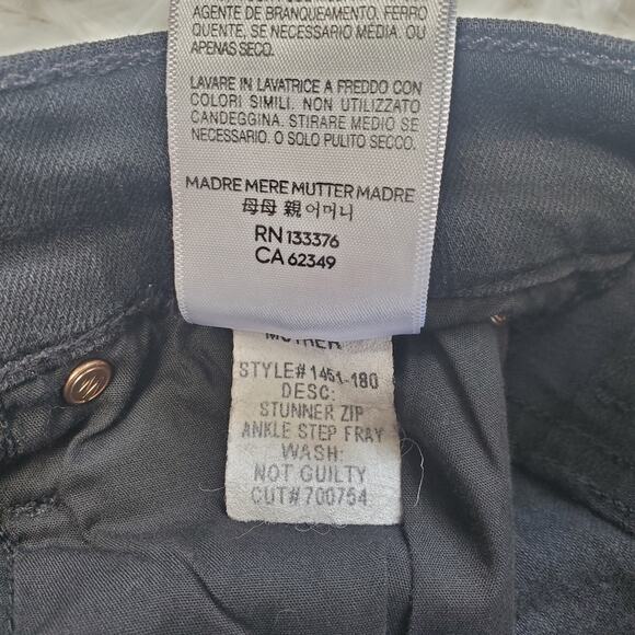 Mother Stunner Zip Ankle Step Fray Black 26 / 2 - Picture 8 of 11